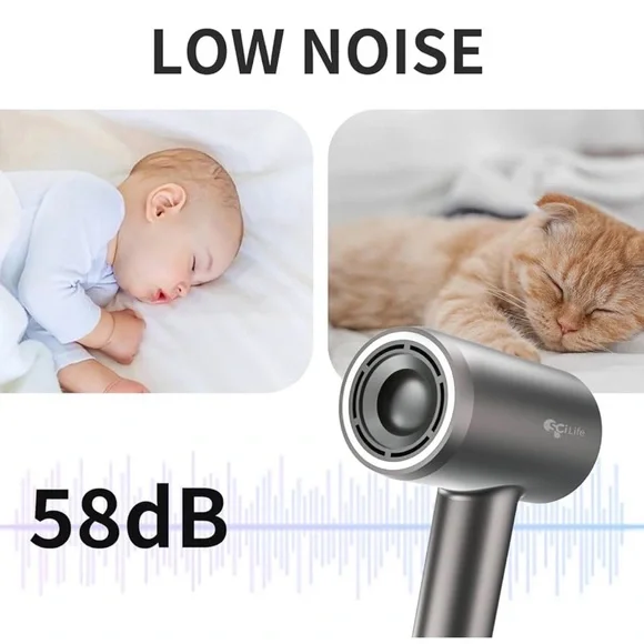 Scilife Negative Ionic Hair Dryer with Diffuser, Magnetic Attachments - Picture 5 of 9